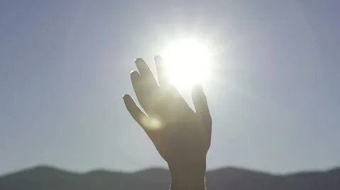 SLOW MOTION: waving hand Stock Footage 21926609