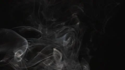 Slow motion of white abstract cigarette smoke on black background Stock Footage 134455029