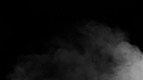 Slow motion white abstract smoke, fog, steam cloud isolated on black background Vídeos de archivo 161691167