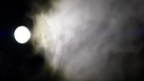 Slow motion of white abstract smoke, fog, steam cloud, mist on black background Stock Footage 162797669