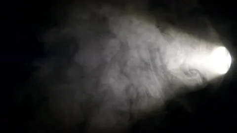 Slow motion of white abstract smoke, fog, steam cloud, mist on black background Stock Footage 165640290