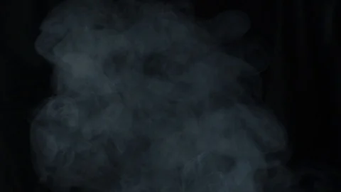 Slow motion , white cloud of cigarette smoke on black isolated background 스톡 동영상 109474751