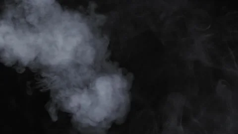 Slow motion of white cloudy smoke of electronic cigarette Video stock 144469895