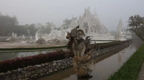 Slow Motion of White Temple. Video stock 49773702