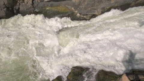 Slow motion white water at Li Phi Falls Vídeos de archivo 334977186