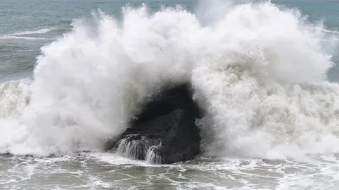 Slow Motion White Waves Stock Footage 331078564