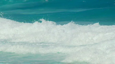 Slow motion of whitecaps close Stock Footage 133733