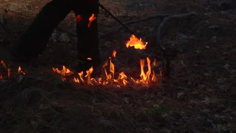 Slow Motion Wildfire  Stock Footage 248329051