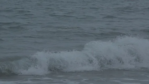 Slow Motion Winter Waves 2 Stock Footage 84057892