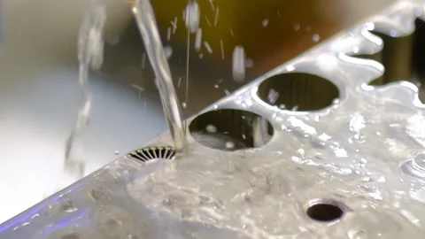 Slow motion: wire cutting machine working with sheet metal with sparks at plant Stock Footage 137760966