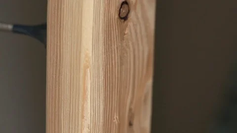 Slow Motion Wood Drill  Stock Footage 80040976