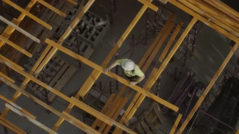 Slow Motion Of Workers At Construction Site Stock Footage 158348451