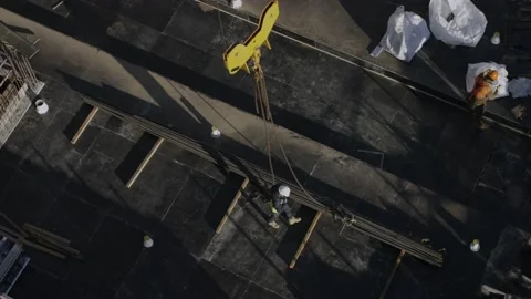 Slow Motion Of Workers At Construction Site Stock Footage 158359495