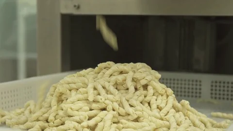 Slow motion of a working  pasta machine  Stock Footage 72624644