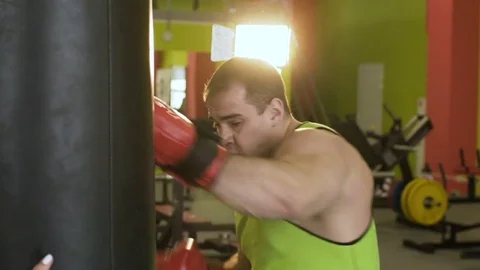 Slow motion of young boxer man practicin... | Stock Video | Pond5
