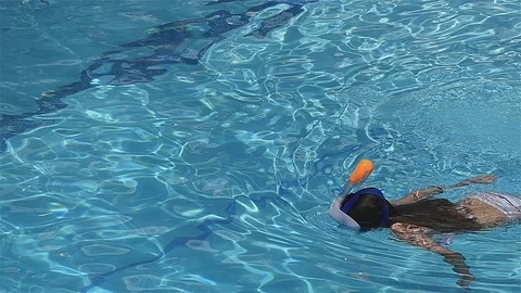 Slow Motion Young Diver From The Back Stock Footage 121835970