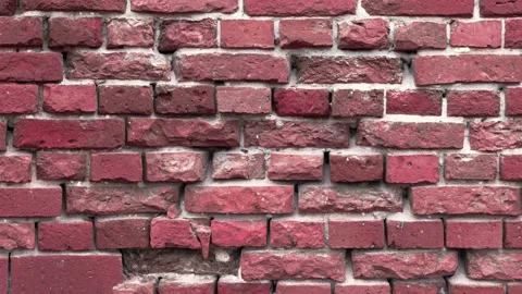 Slow motion zoom of a brick wall, texture background old brick wall Stock Footage 154413249