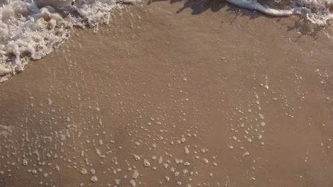 SLOW MOTION,sea waves beach sandy Stock Footage 125288695