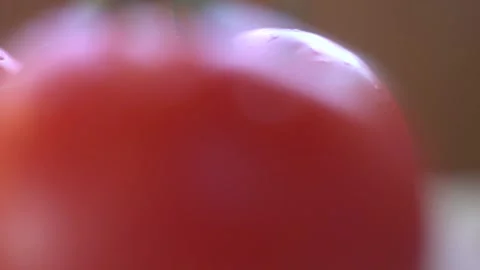 Slow movement of the camera on tomatoes from right to left Stock Footage
