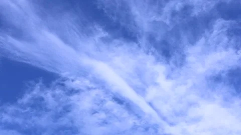 Slow movement of clouds in blue sky Stock Footage 248426867
