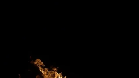 Slow movement of fire on the floor Stock Footage 74570827