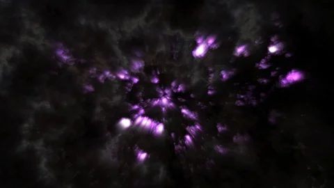Slow movement fly through the inside of a nebula-like cloud in space. Stock Footage 124251524