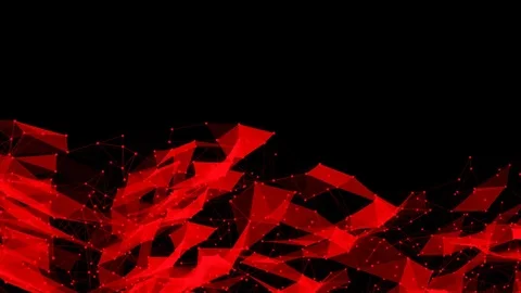Slow movement of red particles on a black background. 3d rendering. Video stock 83059478