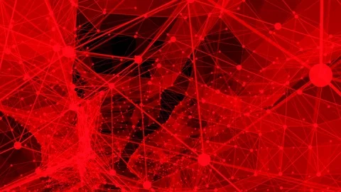 Slow movement of red particles on a black background. 3d rendering. Stock Footage 83059862