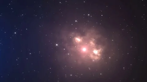 The slow movement of the stars in the Universe. Stock Footage