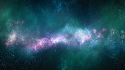Slow Movement towards Nebula Surrounded by Stars Stock Footage 125509391