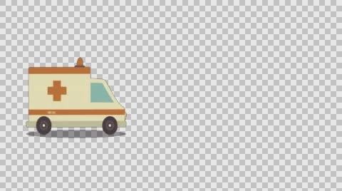 Slow Moving Animated Ambulance 库存影片 56725142
