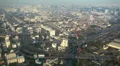 Slow Moving Cars Commute Highway Busy Street South East Asia Bangkok Aerial View HD Footage