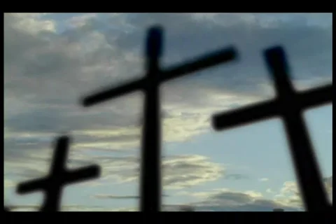 Slow Moving Clouds Cross Blur Stock Footage 207255