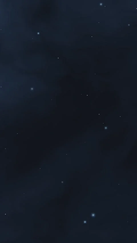 Slow-moving clouds drift across a dark starry night sky Видео 345189254
