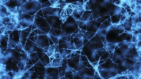 Slow-moving evolving interweaving of dots and lines Stock Footage 251705358