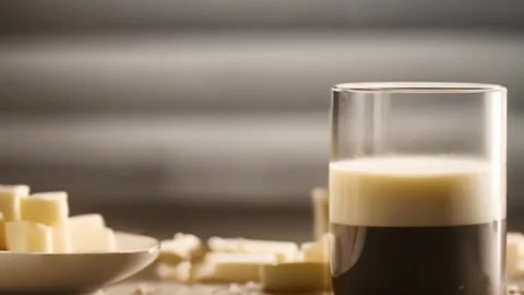 Slow moving glass of coffee Stock Footage 266224939