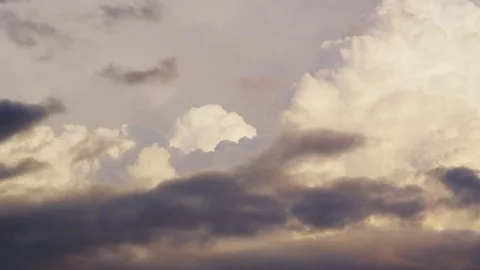 Slow moving grey clouds Stock Footage 74094952