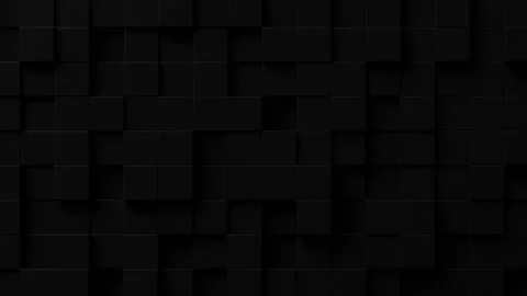 Slow moving random shifted black cubes geometrical pattern background with so Stock Footage 168441327