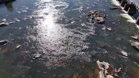 Slow-Moving River - Richmond, VA Video stock 336424298