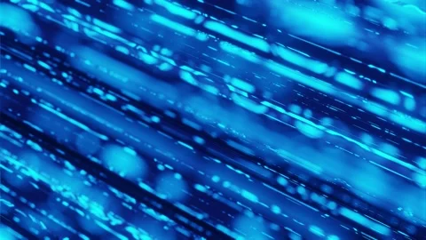 Slow moving soft blurry background. Abstract bokeh blue glitter tubes. Video stock 136230948