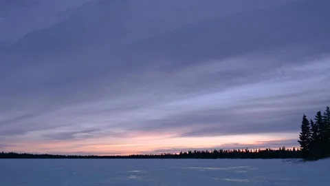 Slow moving time lapse after sunset with cloudy blue sky  Stock Footage 146461692
