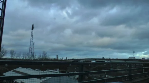 Slow moving traffic bridge Stock-Footage 104312293