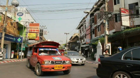Slow moving traffic Stock Footage 664231