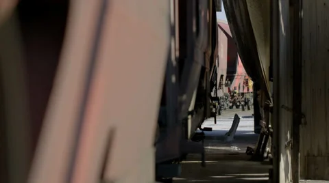 Slow-Moving Train Video stock 36053055