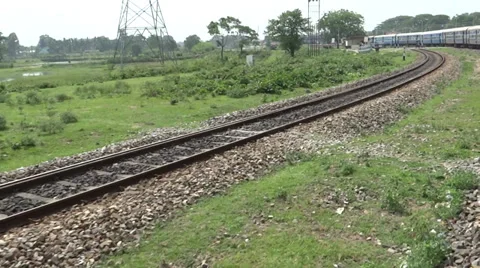 A slow moving train Stock Footage 38122118