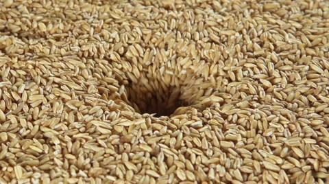 SLOW: A oat flows into a crater Stock Footage 63763141