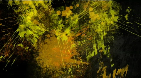Slow paint splatters - digital animation Stock Footage 482265