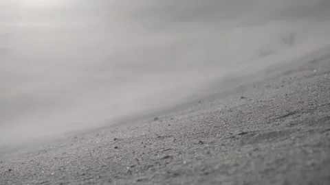 Slow pan across dancing snow in the wind Stock Footage 165844414