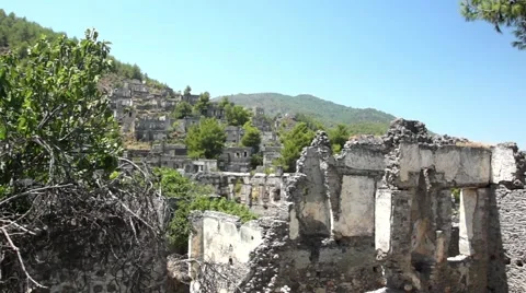 Slow pan across Remote Eastern Village - in Turkey Stock Footage 40449906