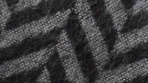 Slow pan of an acrylic or a wool fabric, women's sweater or scarf, monochrome Video stock 135440167